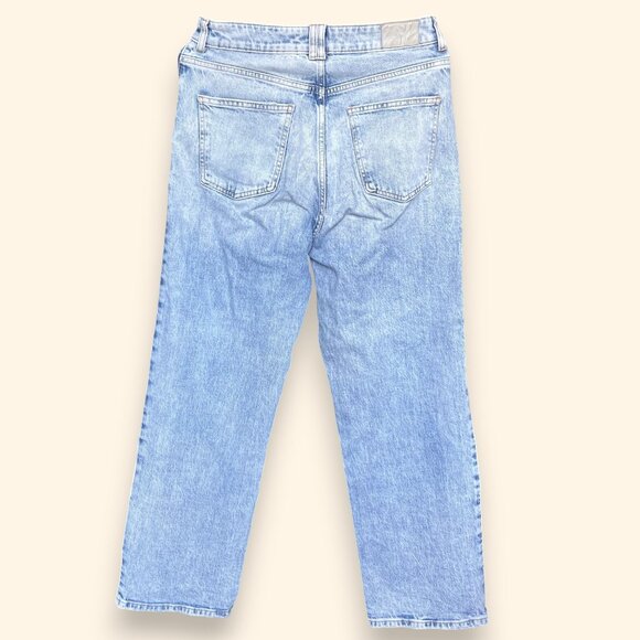 Zara High Rise Straight Jeans | Light Wash Denim | Size 08 | 100 cm Length - Picture 5 of 7